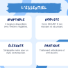 Paroi de douche fixe sérigraphié Noir FOX O'design