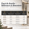 Paroi de douche fixe sérigraphié Noir FOX O'design