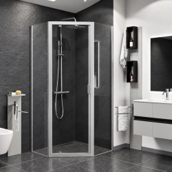 Porte de douche battante Lunes 2.0 Pentagono G 88.5-91.5 cm Novellini