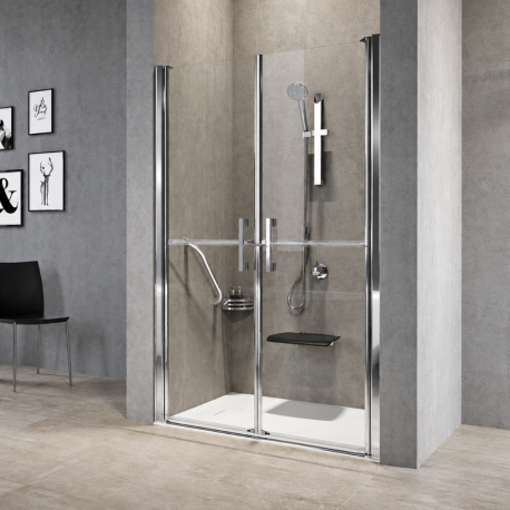 Paroi de douche 2 portes battantes Free 1 - 2B Novellini