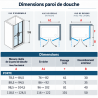 Paroi de douche 2 portes battantes Free 1 - 2B Novellini