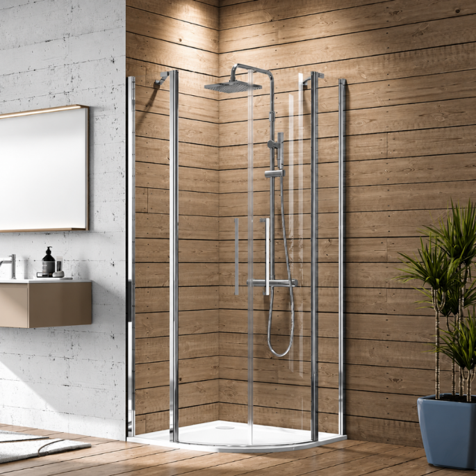 Porte de douche 1/4 de cercle Young R2 Novellini