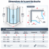 Porte de douche 1/4 de cercle Young R2 Novellini