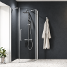 Porte de douche 1/4 de cercle à 3 panneaux Young R1 Novellini