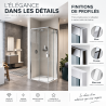 Paroi de douche 2 portes coulissantes + 2 fixes OPERA A Novellini