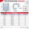 Paroi de douche 2 portes coulissantes + 2 fixes OPERA A Novellini