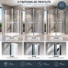 Paroi de douche 2 battants + 2 fixes Free 1 A Novellini