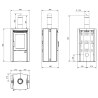Poêle à bois Ester BII 7.5 kW Nordica Extraflame