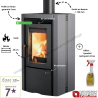 Poêle à bois Ester BII 7.5 kW Nordica Extraflame