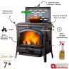 Poêle à bois en fonte émaillé Isotta CC Lean 9,3 kW La Nordica
