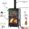 Poêle à bois en fonte émaillé Isotta Forno Evo 9.7 kW La Nordica