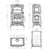Poêle à bois en fonte émaillé Isotta Forno Evo 9.7 kW La Nordica