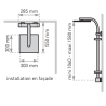 Colonne de douche thermostatique avec tablette porte-objets Touareg 300 VALENTIN