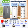 Pack Chaudière à granulés BioPellet PRO 40 Kw + ballon tampon + préparateur ECS + accessoires