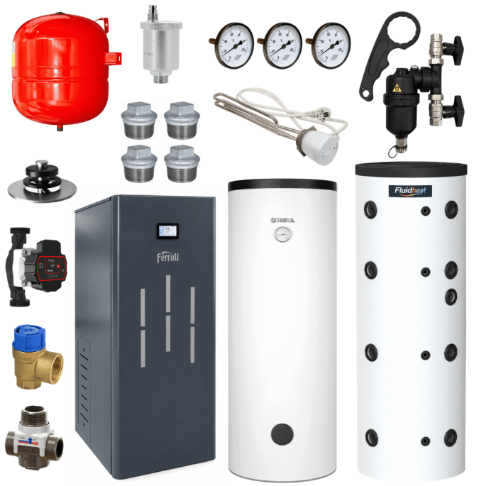 Pack Chaudière à granulés BioPellet TOP 30 Kw + ballon tampon + préparateur ECS + accessoires