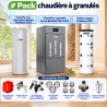 Pack chaudière à granulés BioPellet Pro 40 kW + chauffe-eau thermodynamique Fluidheat 250 L + ballon tampon + accessoires