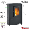 Poêle à granulés étanche ventilée Luisella 5.0 Maxi 7 kW Extraflame