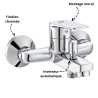 Mitigeur bain ou douche mural Polo Plus - ROCA