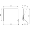 Miroir inclinable avec levier long - sanitaire PMR - Delabie