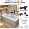 Pack baignoire CALOS Novellini + Robinetterie thermostatique - Noir mat