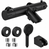 Pack baignoire CALOS Novellini + Robinetterie thermostatique - Noir mat
