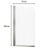 Pack baignoire 170x80 CALOS Novellini + Colonne bain/douche thermostatique chromé + Pare-baignoire