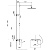 Pack baignoire 180x80 CALOS Novellini + Colonne bain/douche thermostatique chromé + Pare-baignoire
