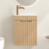 Meuble lave mains + vasque - 40 cm - Chêne Arizona structuré