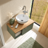 Meuble lave-mains 61 cm – version porte à droite – Royal vert mat - Azurlign