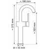 Ensemble lave-mains : meuble Iglou Azurlign 61 cm + vasque + plan + robinetterie – Vert mat et chêne