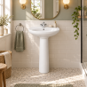 Pack lavabo + Colonne Aveiro - Blanc - Sanindusa
