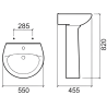 Pack lavabo + Colonne Aveiro - Blanc - Sanindusa