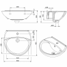 Pack lavabo + Colonne Aveiro - Blanc - Sanindusa