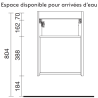 Meuble lave-mains AIDA - 44 cm - Moon Grey
