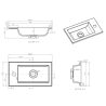 Pack meuble lave-mains + vasque + robinetterie - Gris et Noir