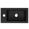 Pack meuble lave-mains + vasque + robinetterie - Gris et Noir