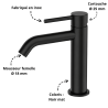 Pack meuble lave-mains + vasque + robinetterie - Gris et Noir