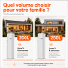 Pack Chauffe-eau thermodynamique 200 L Fluidheat + groupe + siphon