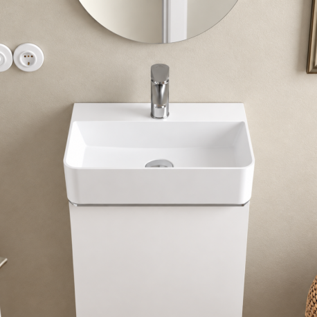 Vasque AIDA pour lave-mains - Porcelaine - Blanc Brillant