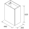 Pack AIDA meuble lave-mains + vasque + robinetterie - Moon Grey et Noir