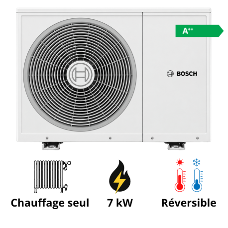 Pompe à chaleur Bosch Compress 3800i AW 7 kW R290 + unité intérieure AWEi