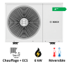 Pompe à chaleur Bosch Compress 3800i AW 6 kW R290 + unité intérieure ECS AWMi