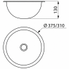 Vasque à encastrer Ø310 mm HEMI DELABIE