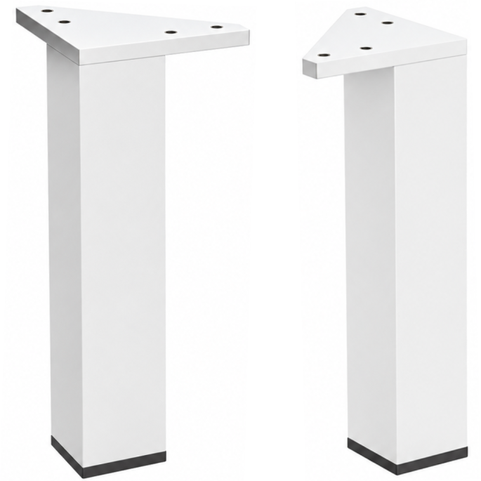 Jeu de 2 pieds chrome Hauteur 300 mm Salgar