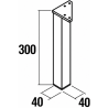 Jeu de 2 pieds chrome Hauteur 300 mm Salgar