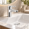 Mitigeur lavabo avec Tres-Duo et bonde Click-Clack