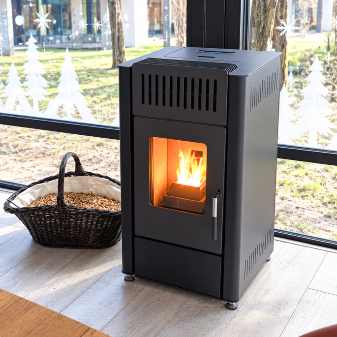 Poêle à granulés 8 kW MBS - Coloris Noir