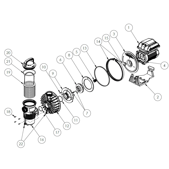 Pièces détachées pompe de filtration CHALLENGER VS2