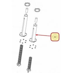Corps de chauffe Diam 78 Lg 340mm avec Joint pour De dietrich CESL Plat 65-80L Corps de chauffe Diam 78 Lg 340mm avec Joint pour De dietrich CESL Plat 65-80L
