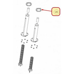 Joint de bride 7719097 pour Chauffe-eau Plats De dietrich 65-80L Joint de bride 7719097 pour Chauffe-eau Plats De dietrich 65-80L